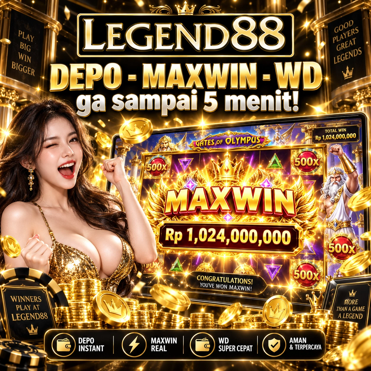 Legend88 * Slot Gacor Malam Ini Buruan Kejar MAXWIN Bareng SLOT88 Terpercaya by Hey siriusly